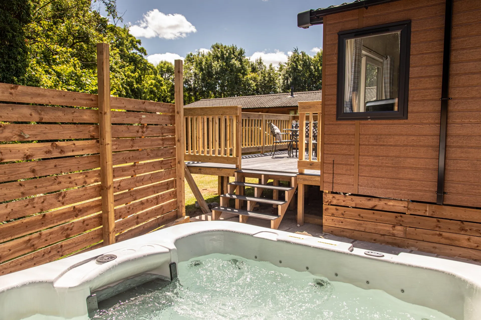 hot tub lodge for sale